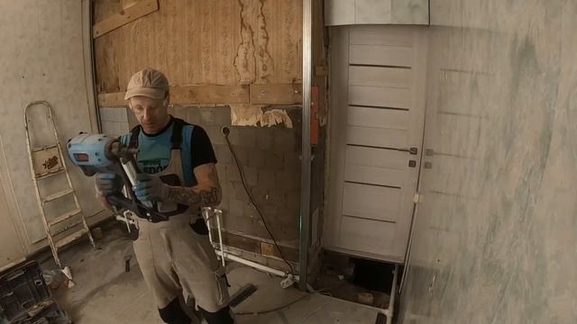 Ремонт санузла/замена трубы отопления в частном доме #ЗаменаТрубы смотреть онлайн