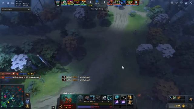 Dota 2 Dark Willow 7612 MMR 9/1/5 (Kills/Deaths/Assists) Ranked Full Gameplay смотреть онлайн