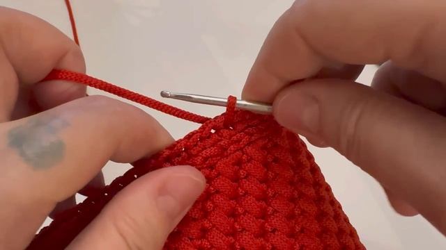 Подробный мастер-класс на мини-сумочку «Scarlett» крючком из шнура 3мм🌺🔥👜🪄🧶