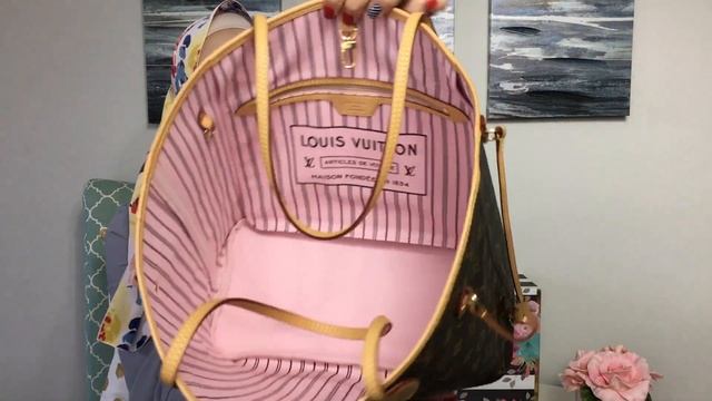 Louis Vuitton Neverfull Monogram Rose Ballerine | My New Bag! смотреть онлайн
