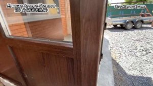 Тамбур в частный дом из ПВХ. С ламинацией профиля Коричневый дуб.