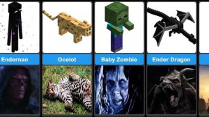 Real life Minecraft mobs   Comparison