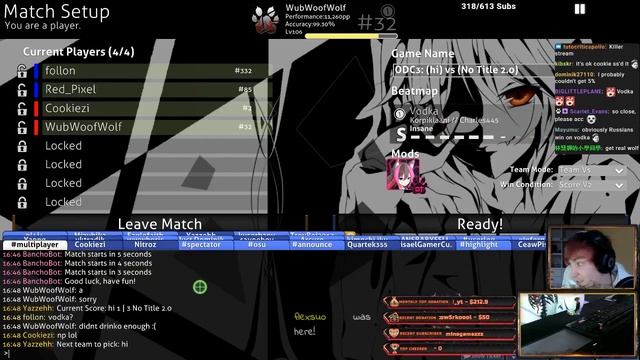 osu! Dual Cup 3 Round of 16: hi vs No Title 2.0 (WubWoofWolf cam) смотреть онлайн