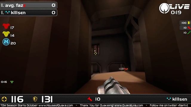 K1llsen vs Fazz - Quake Live 125fps Showmatch смотреть онлайн
