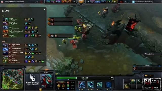 VicaraGaming DotA 2 English Stream - AD2L - INS^ vs TS (Game 2) смотреть онлайн