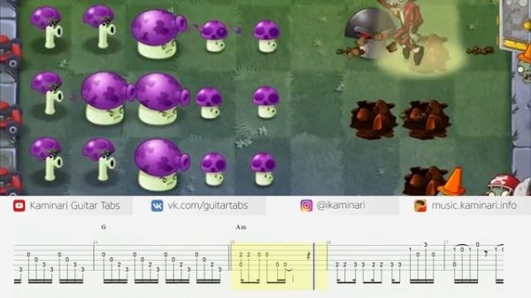 Plants vs Zombies 2 Theme Song Guitar Cover (tabs and midi)