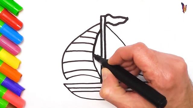 Как нарисовать парусник для ребенка. Как вместе с детьми нарисовать лодочку с парусом смотреть онлайн