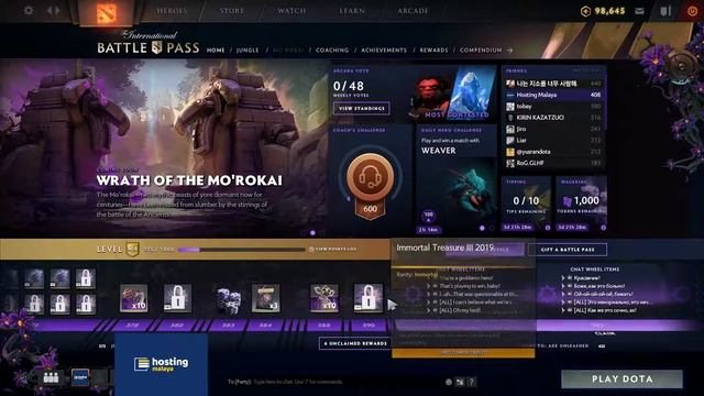 DOTA 2 Battlepass Weekend Bundle Unboxing Immortal Treasure 1