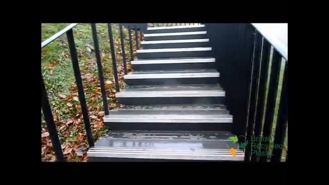 Recycled Plastic Sleepers Used As Steps At Pontefract Castle