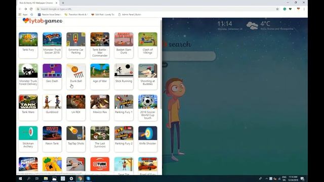 Rick & Morty Theme For Chrome смотреть онлайн