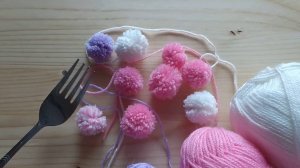 Делаем помпон с помощью вилки120