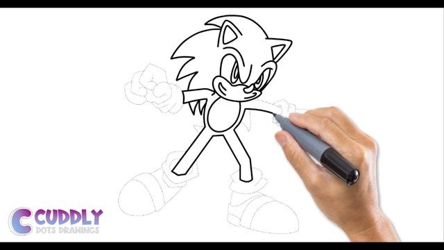 How to Draw Sonic - Easy Drawing Free Dot to Dot / Connect the Dots Printable смотреть онлайн