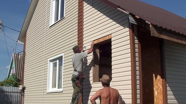 Продолжение отделки дома - бани// Закупили материал, вставили окно в тамбуре смотреть онлайн