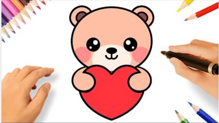 КАК НАРИСОВАТЬ МИЛОГО МИШКУ КАВАИ С СЕРДЦЕМ ЛЕГКО смотреть онлайн