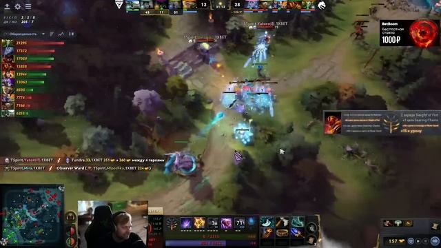 НС смотрит игру Team Spirit vs Tundra | Lima Major 2023 | Групповой этап смотреть онлайн