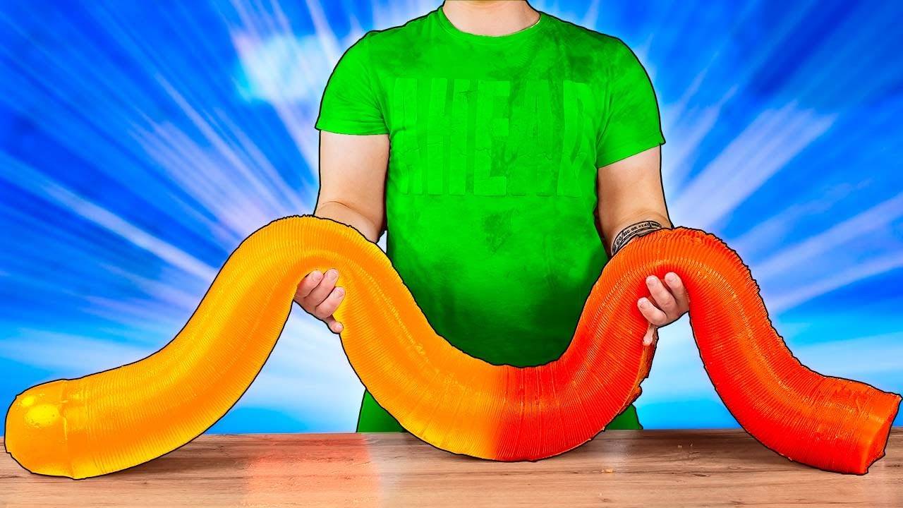 УВЕЛИЧИЛИ ЖЕЛЕЙНОГО ЧЕРВЯКА В 1000 РАЗ. #сезонконтентаRUTUBE смотреть онлайн