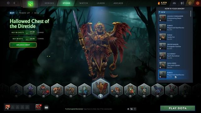 Diretide 2020 Treasure Opening - Hollowed chest of the diretide! Huge Haul! смотреть онлайн