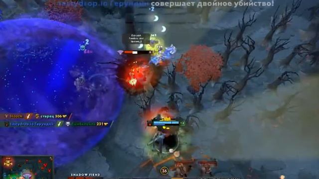 Играю в Dota 2 на Shadow Fiend через физ.урон. смотреть онлайн