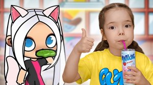 Настя играет в игре Avatar World | Настя и Мия идут в школу