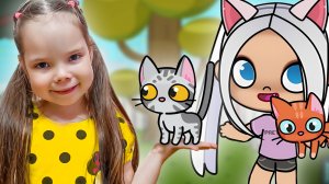 Настя и Мия в игре Avatar World пошли в приют кошек и выбрали котят