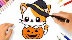 КАК НАРИСОВАТЬ МИЛОГО КОТИКА ЛЕГКО И ПОШАГОВО