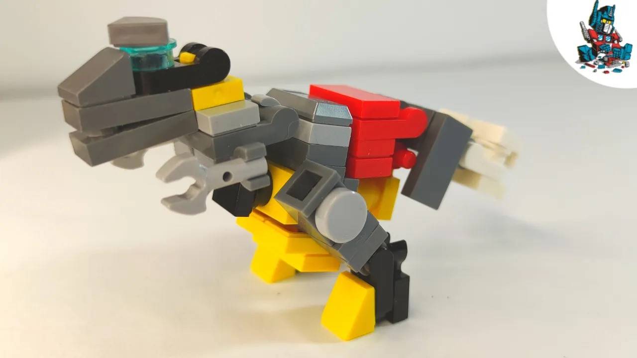 [72]КАК СДЕЛАТЬ ТРАНСФОРМЕРА ДИНОЗАВРА ГРИМЛОК G1 ИЗ ЛЕГО!-Dino bot in lego смотреть онлайн