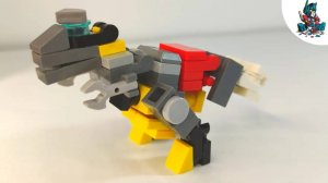 [72]КАК СДЕЛАТЬ ТРАНСФОРМЕРА ДИНОЗАВРА ГРИМЛОК G1 ИЗ ЛЕГО!-Dino bot in lego