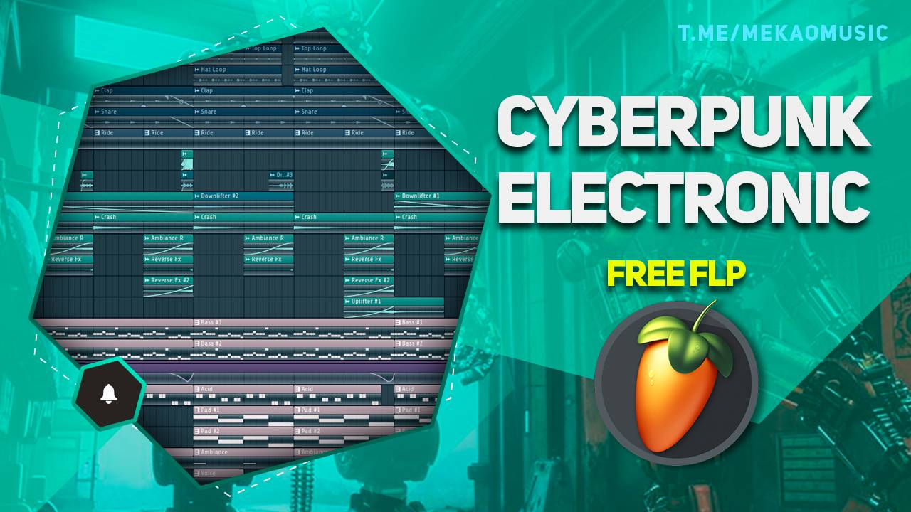 Трек в стиле Cyberpunk в FL Studio 20 (+FREE FLP/Бесплатный FLP) #freeflp #flstudio