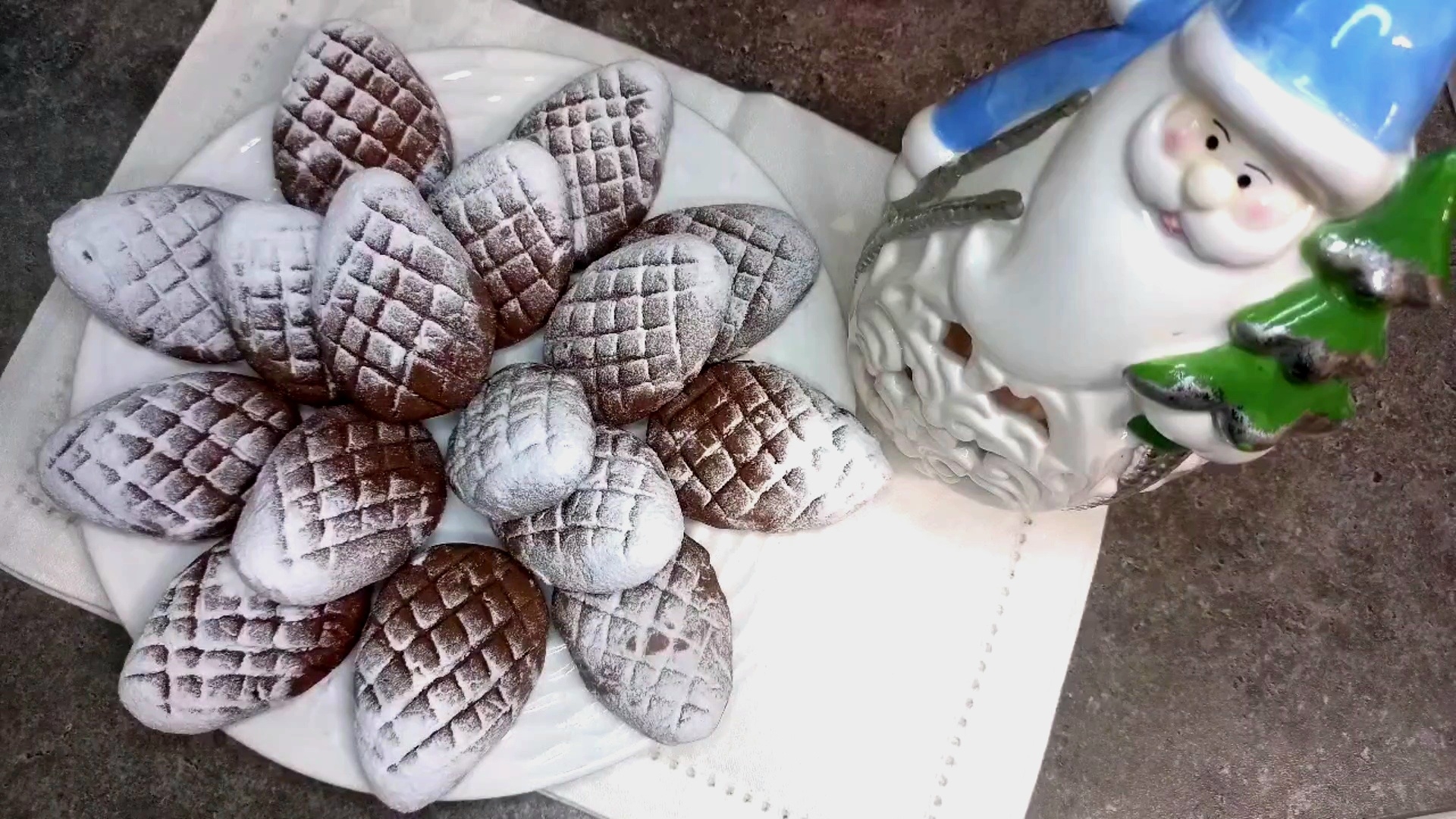 Рождественское шоколадное печенье "Еловые шишки"🍫🍪🎄 смотреть онлайн