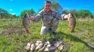 ОГРОМНЫЕ КАРАСИ ЛАПТИ КЛЮЮТ НА КАЖДОМ ЗАБРОСЕ!!! Рыбалка на фидер