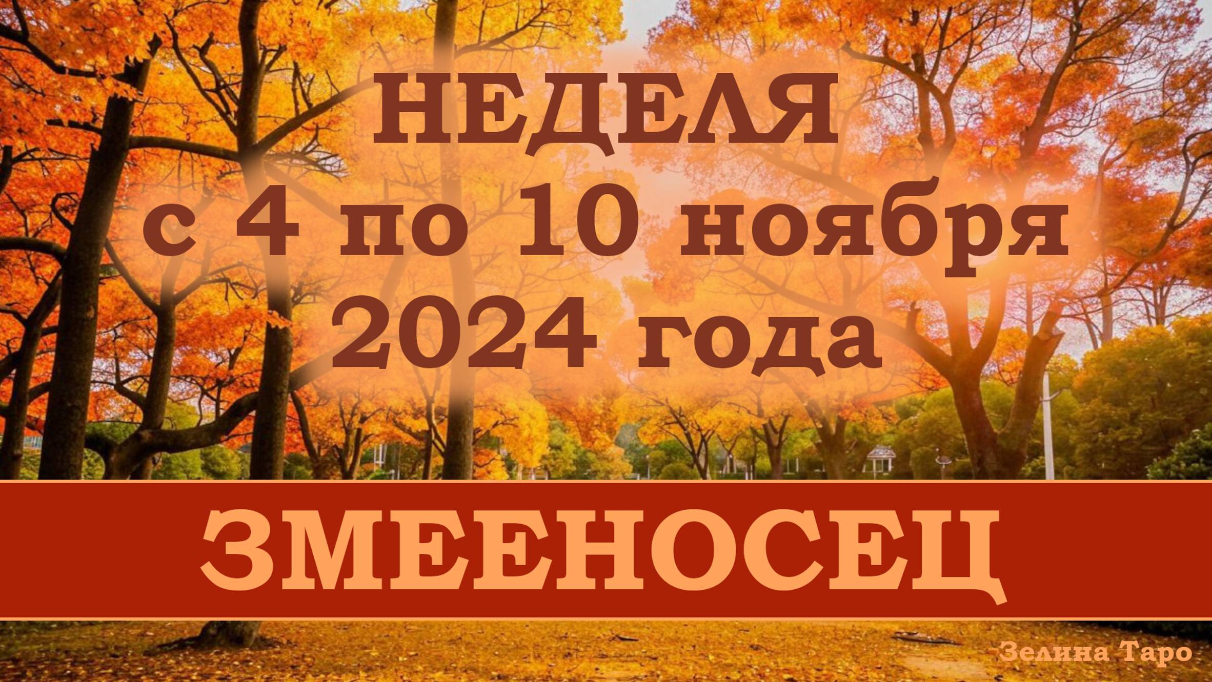 ЗМЕЕНОСЕЦ | Таро прогноз на неделю с 4 по 10 ноября 2024 года
