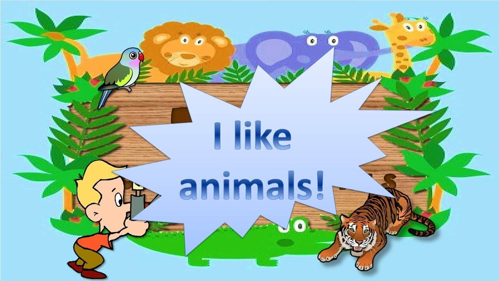 I like animals! Повторяем слова по теме _Животные_. Учимся рассказывать о том, что любим и не любим. смотреть онлайн