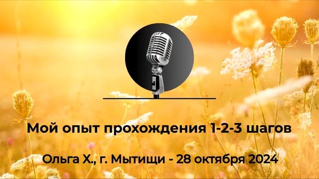 Спикерская АНЗ "Мой опыт прохождения 1-2-3 шагов" Ольга Х., г. Мытищи, 28 октября 2024 смотреть онлайн