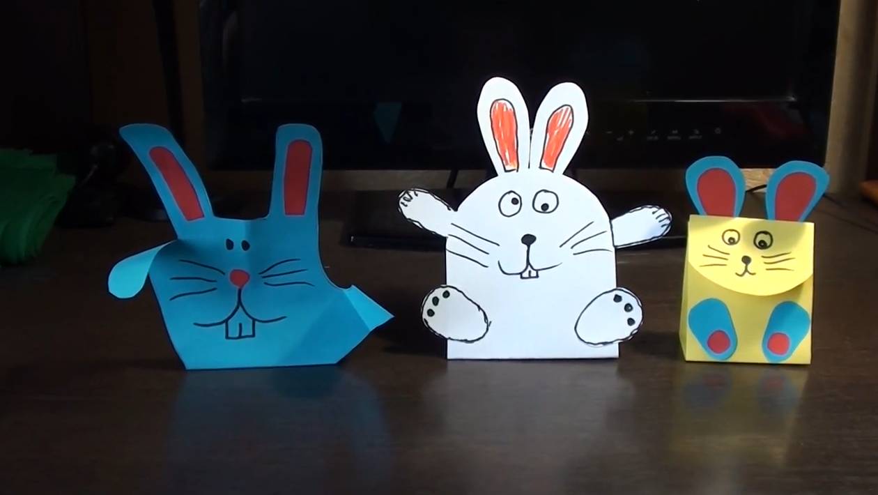 Как сделать зайца из бумаги своими руками смотреть онлайн