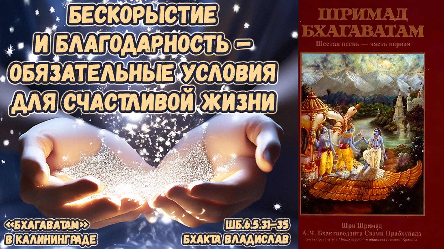 Бескорыстие и благодарность — обязательные условия для счастливой жизни. Владислав. ШБ.6.5.31