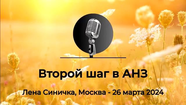 Спикерская АНЗ "Второй шаг в АНЗ" Лена Синичка, Москва, 26 марта 2024 года смотреть онлайн