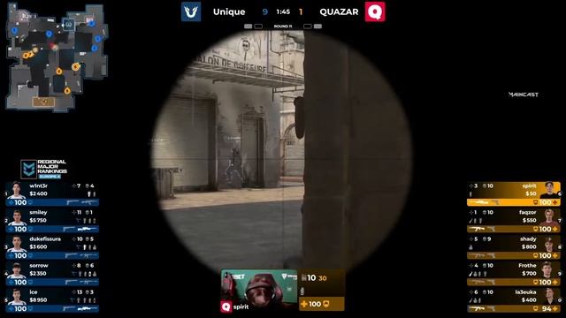 QUAZAR vs Unique | Map 3 Dust2 | PGL RMR EUROPE A - Day 2 смотреть онлайн