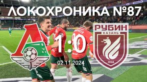 Локохроника №87. Локомотив - Рубин 1:0 (2 ноября 2024)