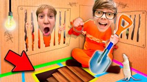 Побег Из КАРТОННОЙ ТЮРЬМЫ Челлендж !