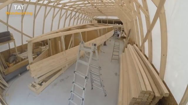 Amazing Time Lapse Wooden Big Boat Build Process - Awesome DIY Project Wooden Bo смотреть онлайн