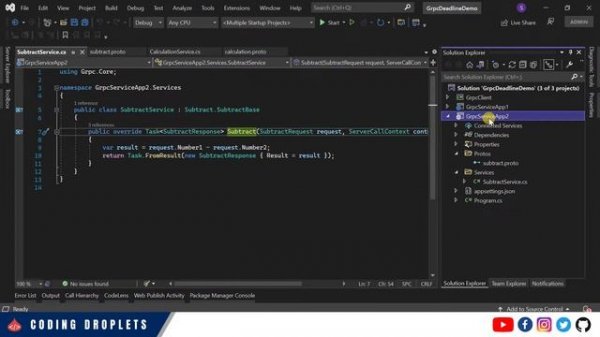 gRPC C# Tutorial [Part 5] - AspNetCore gRPC Deadline - gRPC Deadline Propogation C#