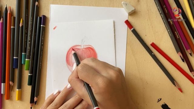 Рисуем Яблоко Цветными Карандашами за 20 минут! смотреть онлайн