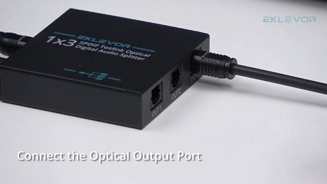 Eklevor 3 way Spdif Toslink Optical Digital Audio Splitter with 3pcs 3.3ft Optical Cables смотреть онлайн