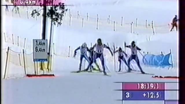 1998 OWG Nagano 15 Km M Pursuit LAZUTINA DANILOVA NEUMANNOVA