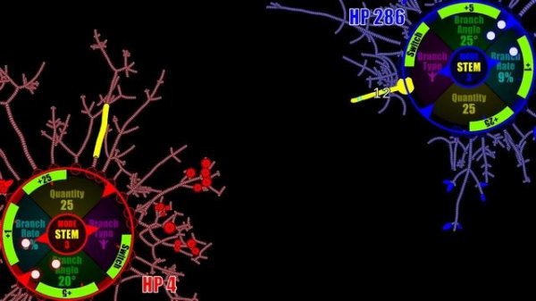 Growing Tree Battle 5 - in Algodoo