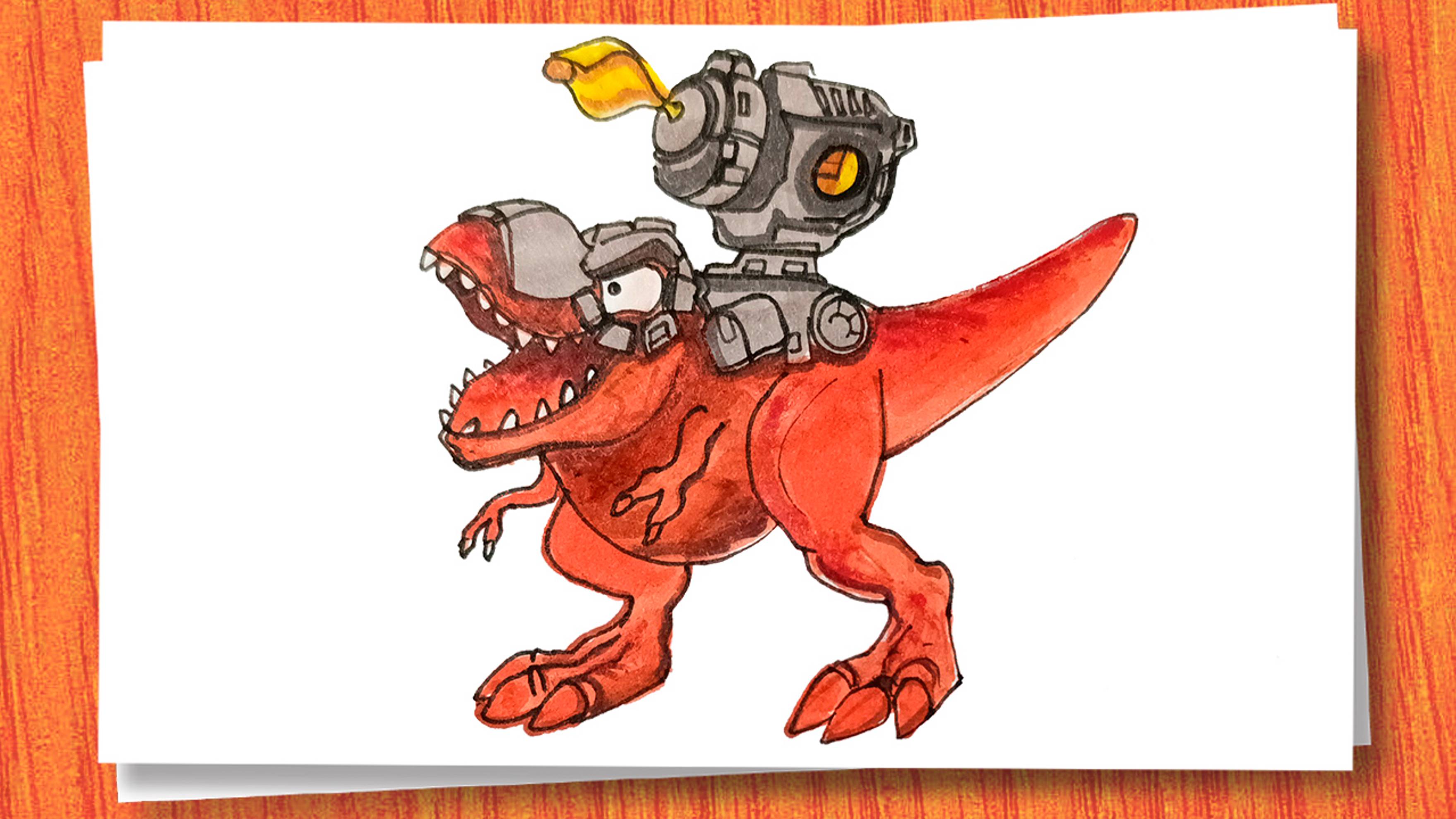 Как нарисовать Динозавра Ти-Рекса / How To Draw A Tyrannosaurus