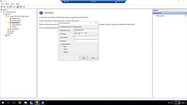 28 DHCP резервация смотреть онлайн