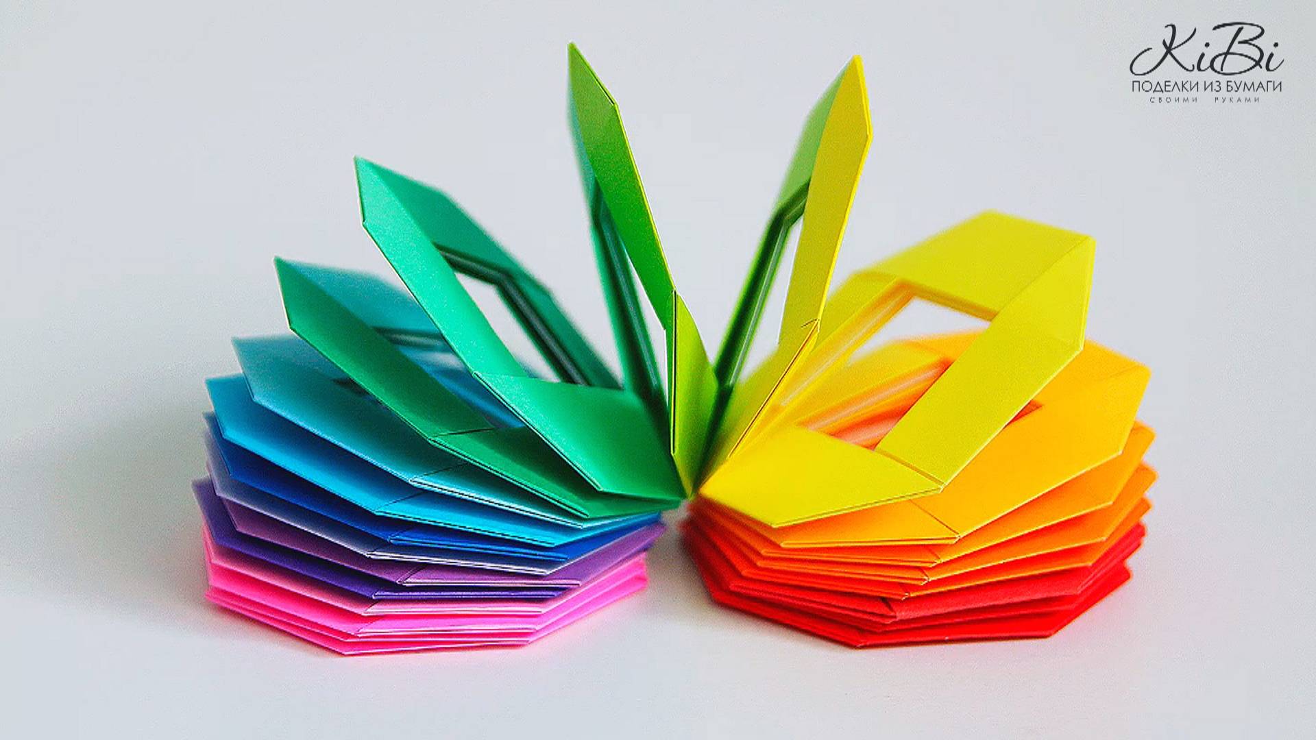 Оригами Радужная пружинка | Поделки для детей своими руками | DIY смотреть онлайн