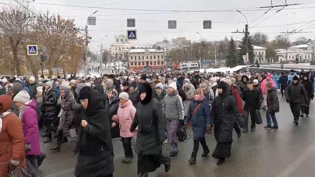 Крестный ход с чтимой Казанской иконой Матери Божией. смотреть онлайн
