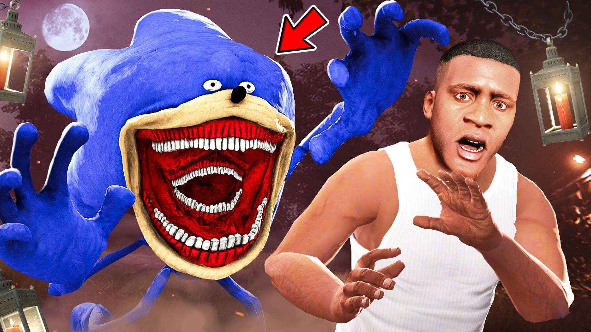 УЖАСНЫЙ СОНИК ПОЖИРАТЕЛЬ ОХОТИТСЯ НА МЕНЯ В ГТА 5 МОДЫ! ШИН СОНИК ТЕЙПС ОБЗОР МОДА GTA 5 ОНЛАЙН смотреть онлайн